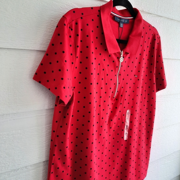 Tommy Hilfiger red heritage zip polo - Picture 9 of 14
